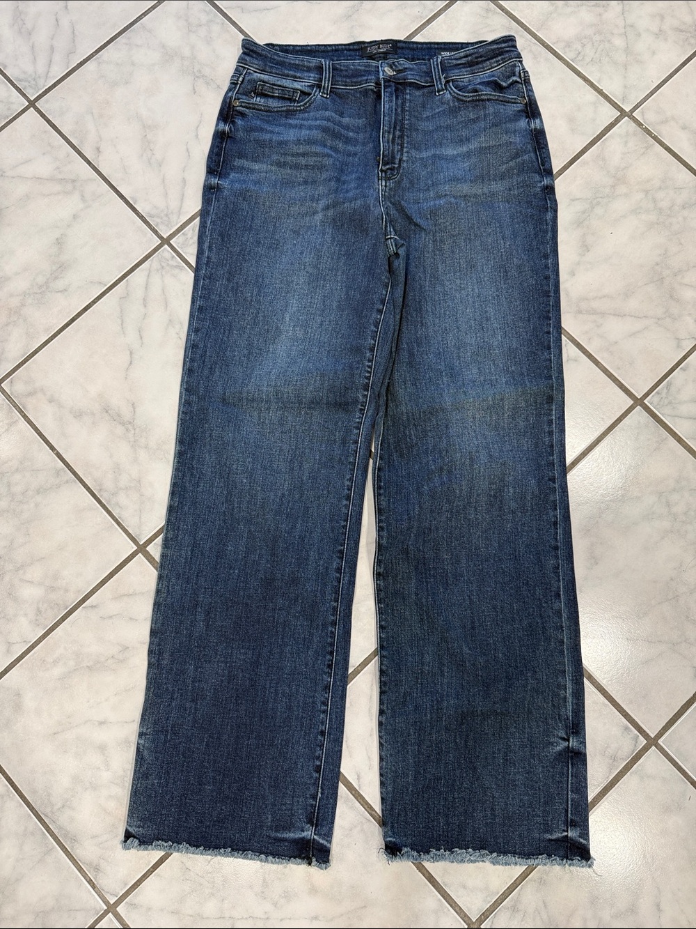 Judy Blue Mid-Rise Wide-Leg Jeans in Indigo Blue